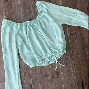 Mint Crop Top